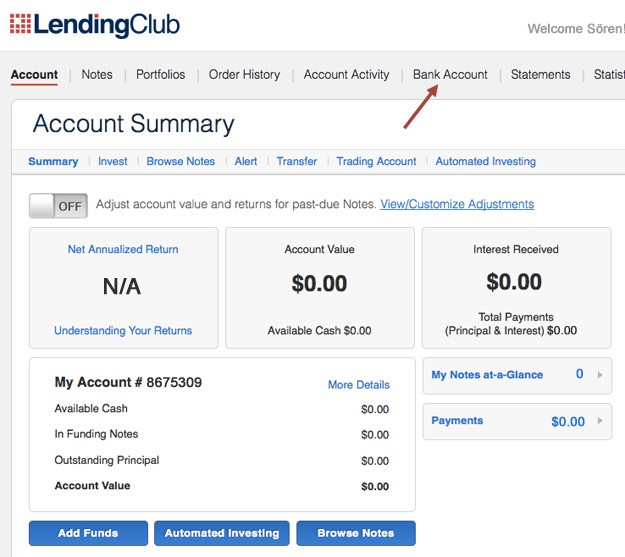 Lending-Club-Account-Screen