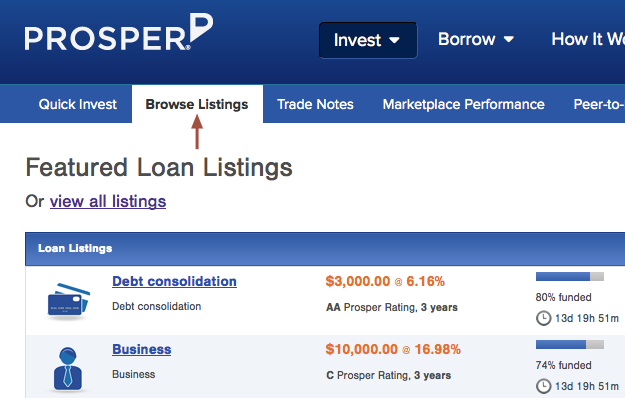 Prosper-Browse-Listings