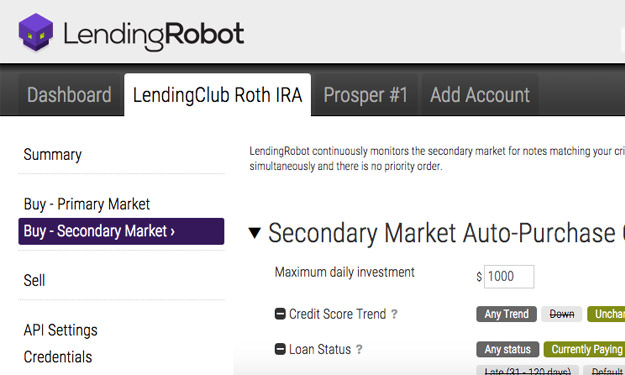 Lending-Robot-Secondary-Market-Tool