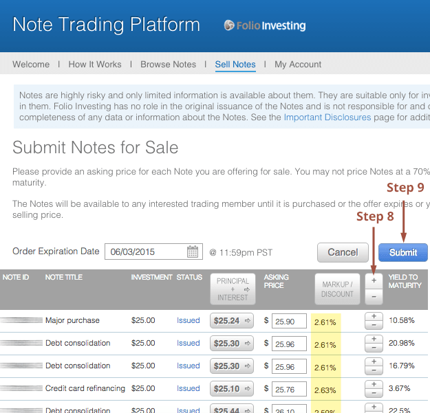 Add Premium to Folio Lending Club