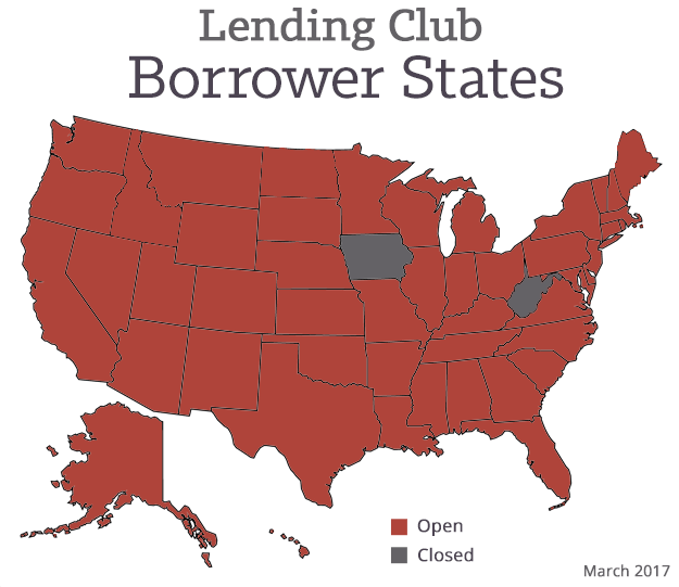 LendingClub Borrower Map