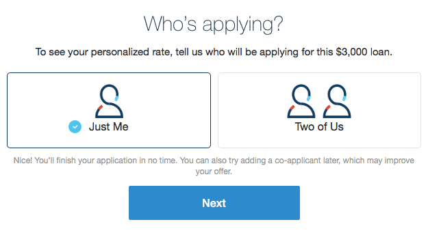 Lending Club Joint Loan Page